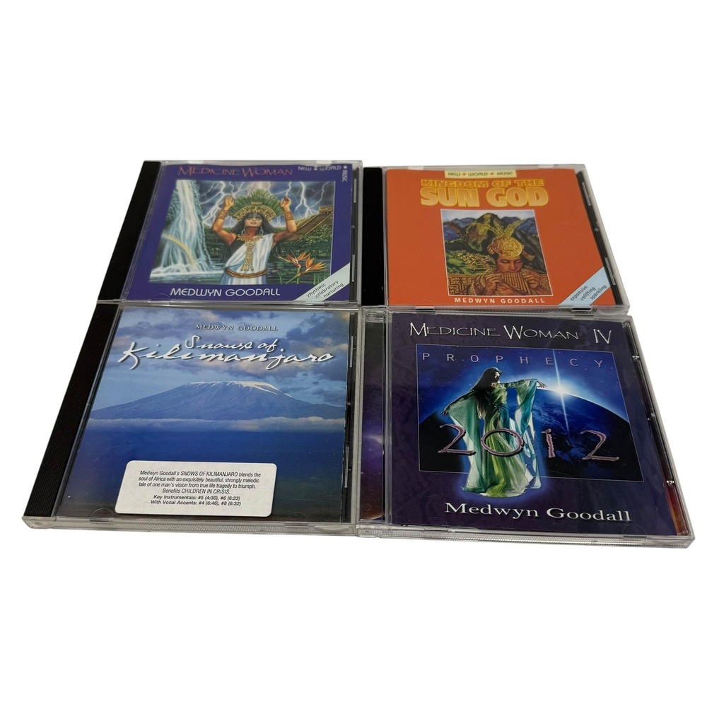 Medwyn Goodall 4 CD Lot Medicine Woman Kingdom Sun God Snow Kilimanjaro Prophecy